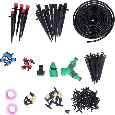 Kit d'irrigation de jardin 25M, système de micro-irrigation pour plantes, réglable