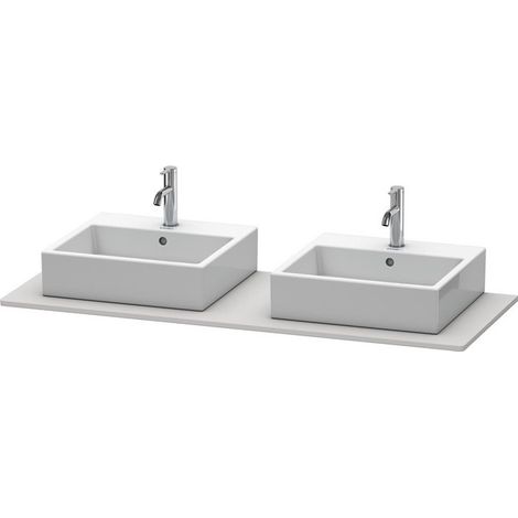 Console Duravit XSQUAREavec 2 découpes 16x1400x550mm blanc nordique