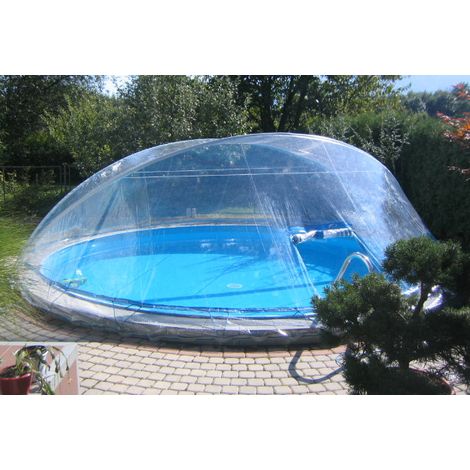 Steinbach Swimming Pool Überdachung "Cabrio Dom", transparent, für 550 x 120 cm Familia Nuovo de Luxe rund