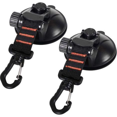 Lot de 4 ventouses d'ancrage avec fixation à ventouse pour voiture, camping, bâche, accessoire ventouse multifonction pour tentes comme auvent latéral de voiture (1/3)
