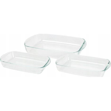Vivalto Fuentes de cocina de vidrio transparente 1600 2600 3600 ml (1/2)
