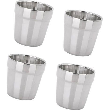 Mug moderne en acier inoxydable tasse à café tasse à bière-4 pièces (1/5)