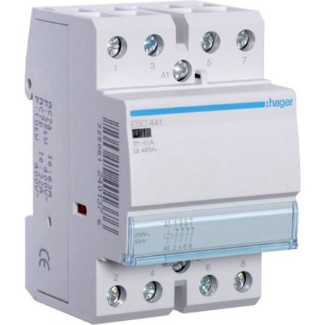Hager ESC441 contattore modulare grigio 40A 230V