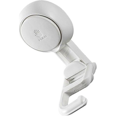 Support de balai blanc en plastique, crochet sans perçage pour salle de bain, 1 pièce