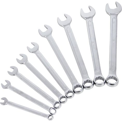 Hanger Juego de 9 llaves fijas mixtas cromadas 8 a 19 mm (1/3)