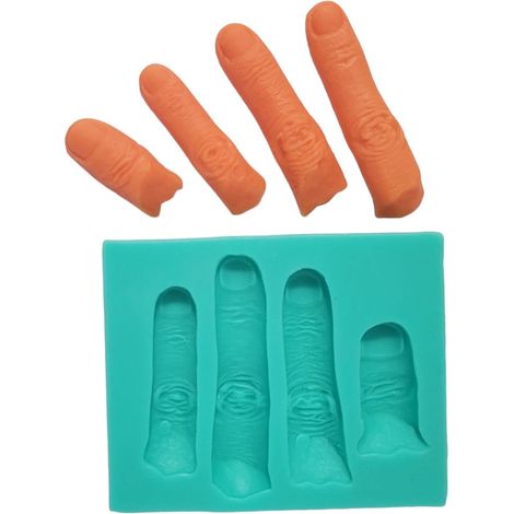 Molde de silicona para dedos 3D de pasta de azúcar