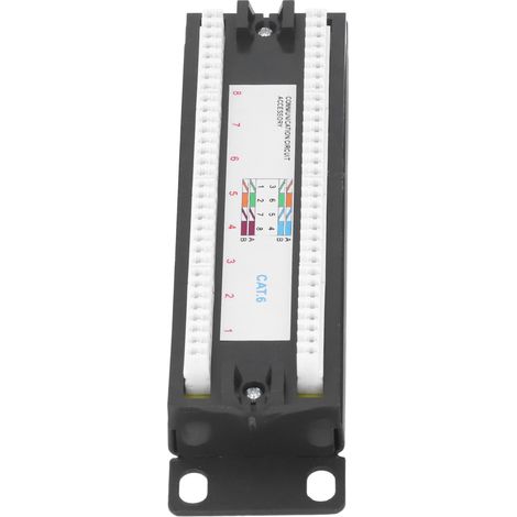 Panneau de brassage mural Cat6 8 ports UTP non blindé, compatible câbles 23-28 AWG (1/5)