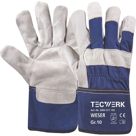 Handschuhe Weser Gr.10 blau EN 388 PSA II TECWERK