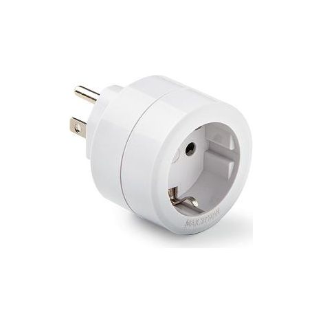 Adaptador americano - europeo, 15a 250 v, blanco, blister