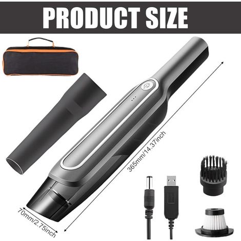 Aspirapolvere portatile senza fili da 50000 Pa - Batteria ricaricabile da 5000 mAh, mini aspirapolvere da tavolo per auto - Cucina, auto, divano, animali domestici (1/4)