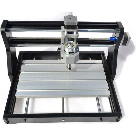 Fraiseuse CNC, machine de sculpture, défonceuse CNC de bureau, commande GRBL, mandrin à pince ER11, moteur de broche gravure/gravure laser, largeur de pointe 0,004 pouces (1/5)