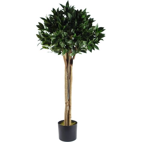 120cm Bay Tree Laurel UV Resistant Outdoor Topiary (1/4)