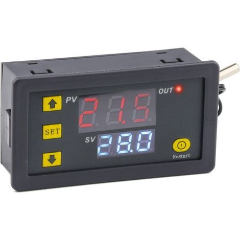 W3230 Mini-Digital-Temperaturregler mit LED-Anzeige, Thermostatregler, DC 12V 20A Temperaturregelungssensor (1/5)