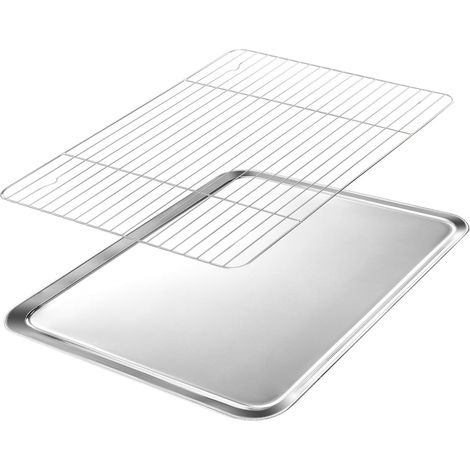 Plaque Four avec Grille en Acier Inoxydable 31x24 cm, Lave-vaisselle (1/5)