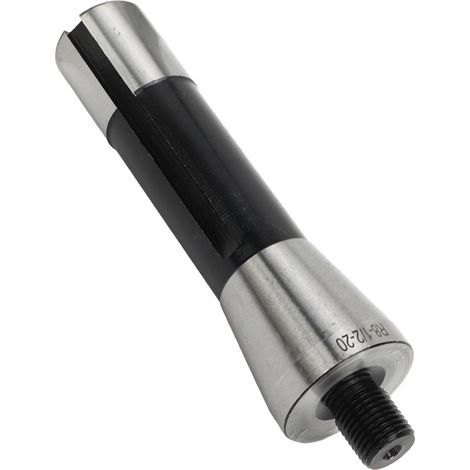Adaptateur d'arbre de perçage fileté 1/2" à queue R8 en acier au manganèse, longueur 20 mm. (1/5)