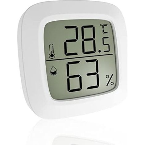 Juego de 4 higrómetros digitales para interiores: mini termómetro higrómetro de alta precisión, medidor de temperatura y humedad. (1/5)