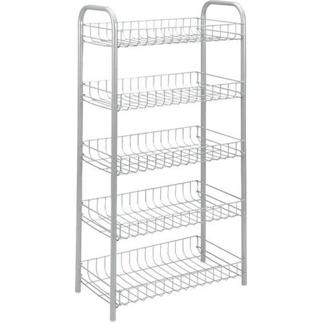 Metaltex Monaco Beistelltisch grau silber 41 x 23 cm