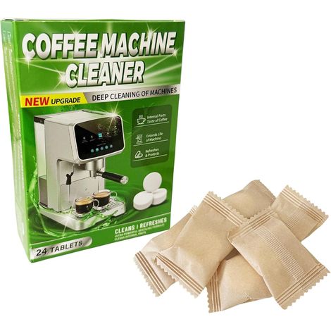 Pastillas limpiadoras para cafeteras - 24 pastillas limpiadoras para máquinas de espresso - elimina los residuos para un sabor puro e intenso. (1/5)