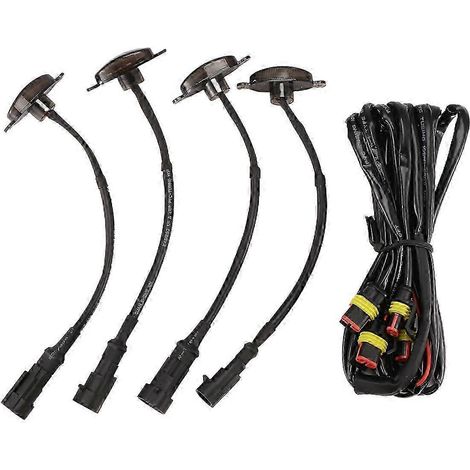 4x Raptor Style LED-Frontgrill-Tagfahrleuchten mit getönten Linsen und bernsteinfarbenem Licht für Ford F-150 F150 2009-2018 Edition 0702