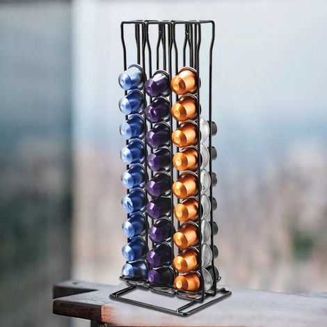 Support de rangement pour capsules de café en fer, accessoire ménager pour bureaux, cuisines et cafés. (1/5)