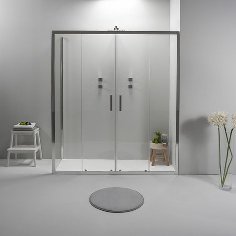 BOX DOCCIA ELITE ANGOLARE 70x170 CM SCORREVOLE CON LATO FISSO TRASPARENTE