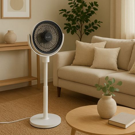 Ventilatore da terra 40w, 3 velocità, altezza regolabile, oscillazione automatica
