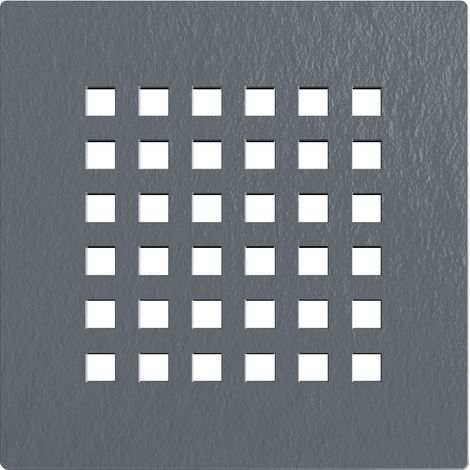 Balneo Grille 13,2x13,2cm, pour receveurs de douche, gris foncé, quadrillage, Stone Tray (1/4)