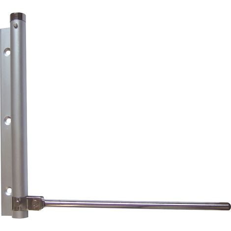 Stangentürschließer, Hebellänge 175 mm, für Türen bis 40 kg, Alu silber eloxiert