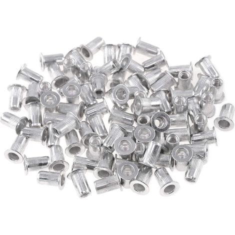 Aluminium Écrou de Rivet Tête plate fileté Insert Nutsert Assortiment kit M3 M4 M5 M6 M8 M10 métrique (1/5)