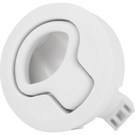 Verrou de trappe à tirette en plastique blanc pour camping-car bateau marine, loqueteau à fermeture (1/5)
