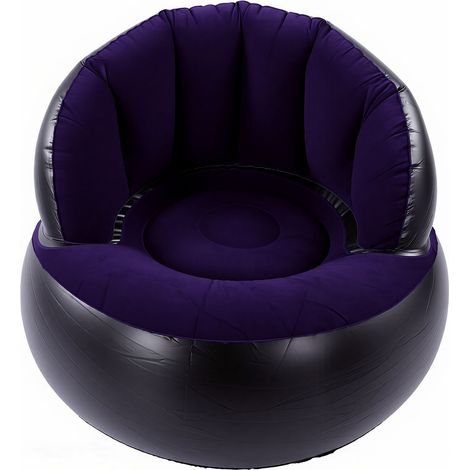 Canapé gonflable enveloppé de conception ergonomique, pliable et Portable pour l'extérieur, bleu foncé (1/5)