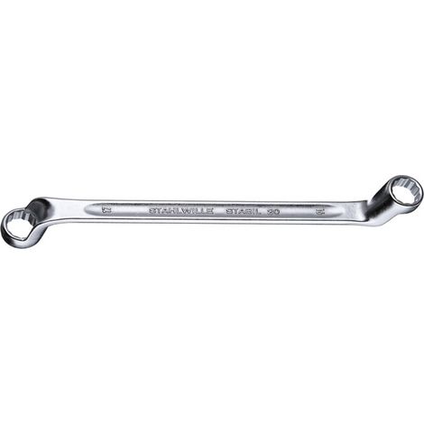 STAHLWILLE Clé polygonale double, fortement contre-coudée 27X30 mm