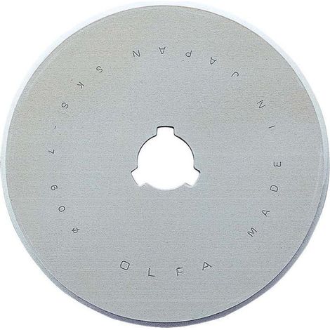 Lame circulaire OLFA de 60 mm en acier de qualité supérieure - épaisseur de 0,3 mm pour coupe-bordures rotatif