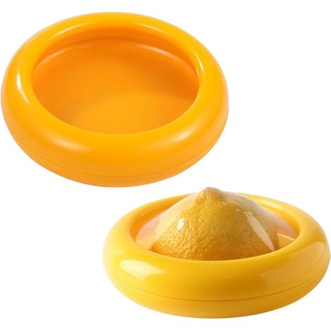 Srvillg 2 pièces-Boîte de conservation de fruits et légumes jaune – Boîte hermétique pour réfrigérateur, avec film TPU transparent (1/5)