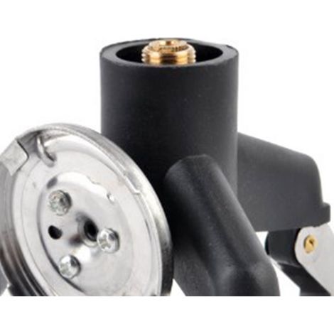 Adapter für Dreibein-Gaskocher mit professionellem Konverter für lange Gaskartuschen, ideal für Camping und Wandern. (1/4)