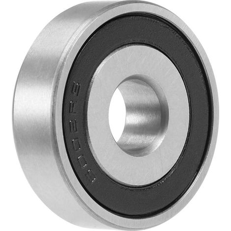 sourcing map Ball Bearing 6002-2RS 1pc Double Sealed Steel Chrome Model No.: 6002/10-2RS, Precision: P0, Cage: Stamped, Type: 2RS (Double Sealed), Usage: Industrial Equipment (1/4)