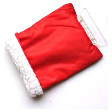 Grattoir à Glace avec Gant Isolé – Gratte-Glace Pare-Brise Anti-Froid – Outil de Dégivrage Hiver – Intérieur Doublé Chaud – Rouge (1/3)