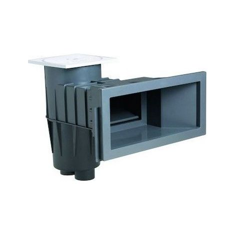 Hayward – Skimmer de piscine grande meurtrière pour béton/liner – Raccordement 2" femelle – Volet silencieux – Gris anthracite