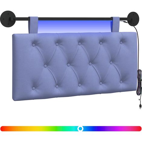 Maison Exclusive - Hängendes Kopfteil Mit LED Licht Jeans blau St