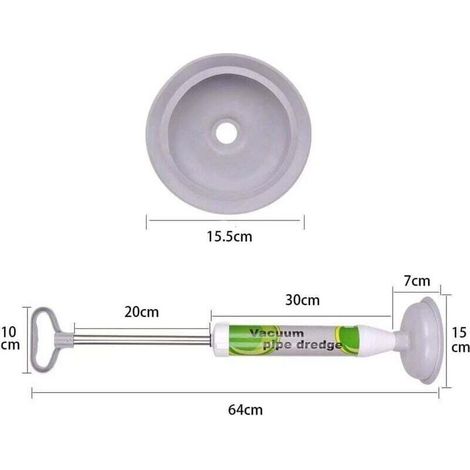 Déboucheur à ventouse puissant, haute pression, pour la salle de bain, les toilettes, baignoires, douches