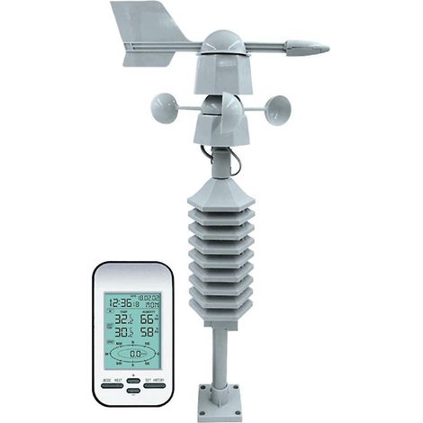 Professioneller drahtloser Außensensor für Windgeschwindigkeit und -richtung, digitales Thermometer und Hygrometer