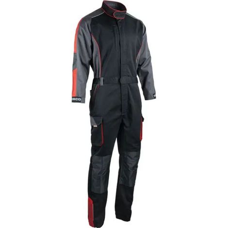 Combinaison simple zip poches genouillère 2 positions RACER noir FACOM - Taille: XXXL