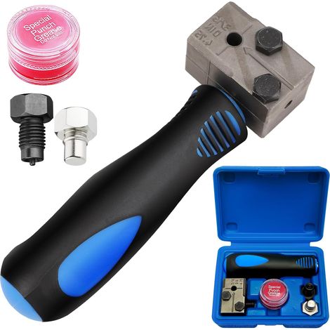 Lot de 6 pièces d'outil d'évasement pour tuyaux de frein DIN, kit universel d'évasement de tuyau de frein de 4,75 mm, tuyau de frein de 7,62 m et Ø 4,75 mm avec 16 connexions, 5 connecteurs pour (1/5)