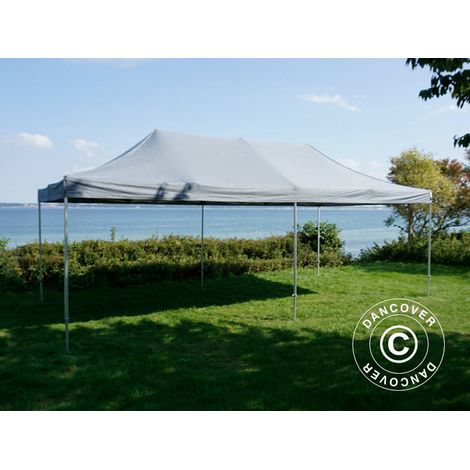 Faltzelt Faltpavillon Wasserdicht FleXtents PRO Steel 4x8m Grau (1/5)