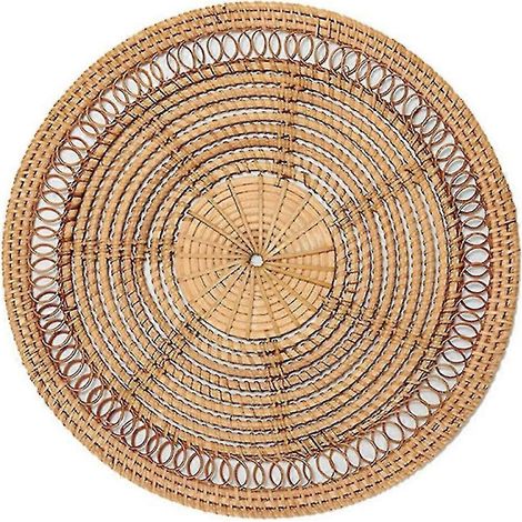 Geflochtener Wandkorb für Zuhause, natürliche Dekoration im Bohème-Stil, dekoratives Rattan, gewebte Wanddekoration.