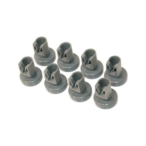 Ruedas originales para lavavajillas Electrolux, Botellero superior gris, paquete de 8 50286967000
