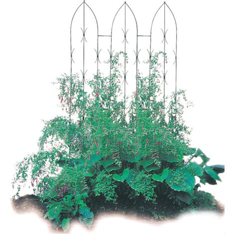 Triple Gothic Screen Bare Metal/Ready to Rust - Steel - L2 x W91.4 x H180 cm