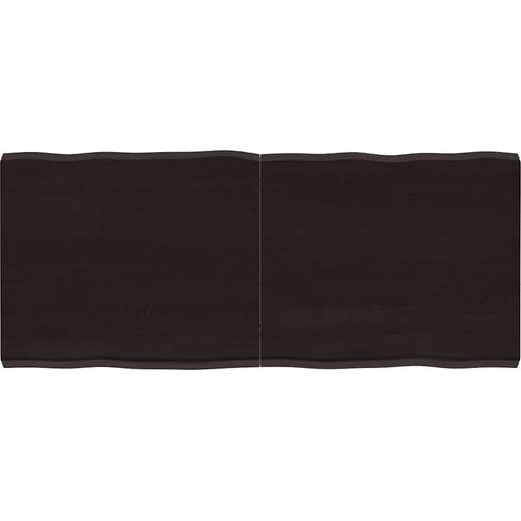 vidaXL Dessus de table bois massif traité bordure assortie (1/5)