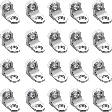 ZOLGINAH Lot de 20 supports d'angle en forme de L en métal et verre (1/5)