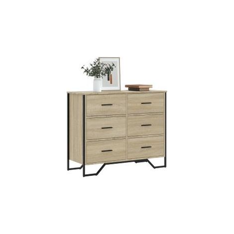 Commode chêne sonoma 91x35,5x74,5 bois d'ingénierie (1/5)